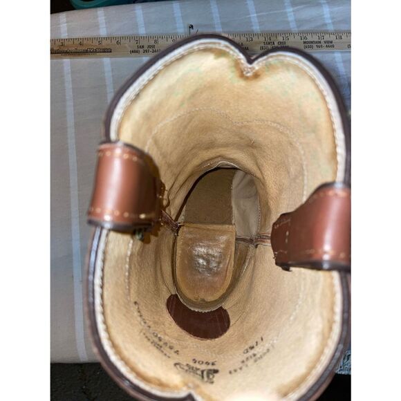 Roper Boots By Justin Classic Tan  Rancher/Cowboy Boot Size 11.5-RARE - Picture 6 of 16